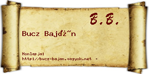Bucz Baján névjegykártya